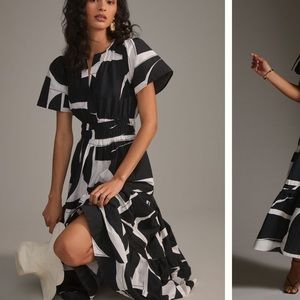Black and White Anthropologie Maeve Somerset Dress - size small